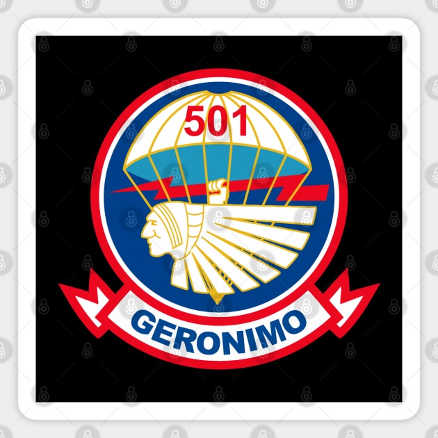 Mod.1 Geronimo 501st Airborne Parachute Infantry Magnet by parashop